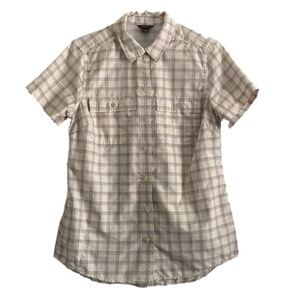 Ladies Eddie Bauer lightweight summer button up short sleeve top size S